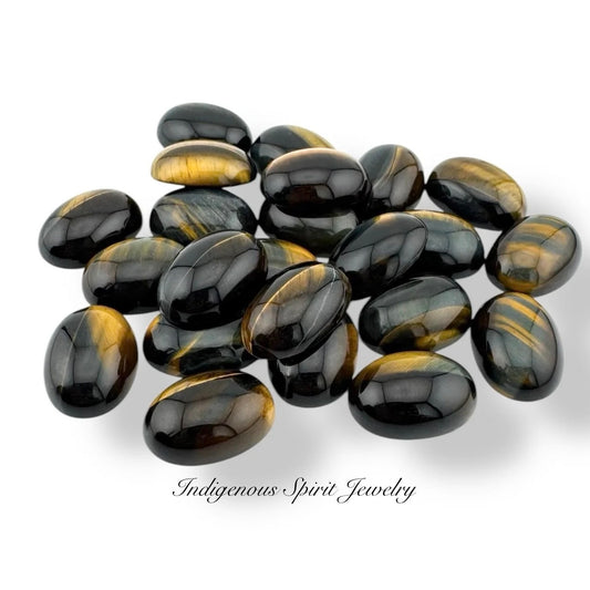 Blue Tiger Eye Oval Gemstone Cabochons