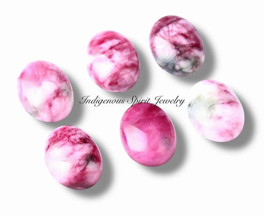 Pink Lace Agate Oval Gemstone Cabochons