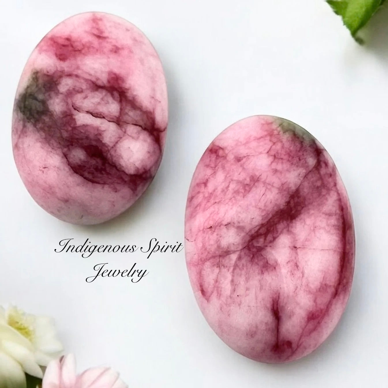 Pink Lace Agate Oval Gemstone Cabochons