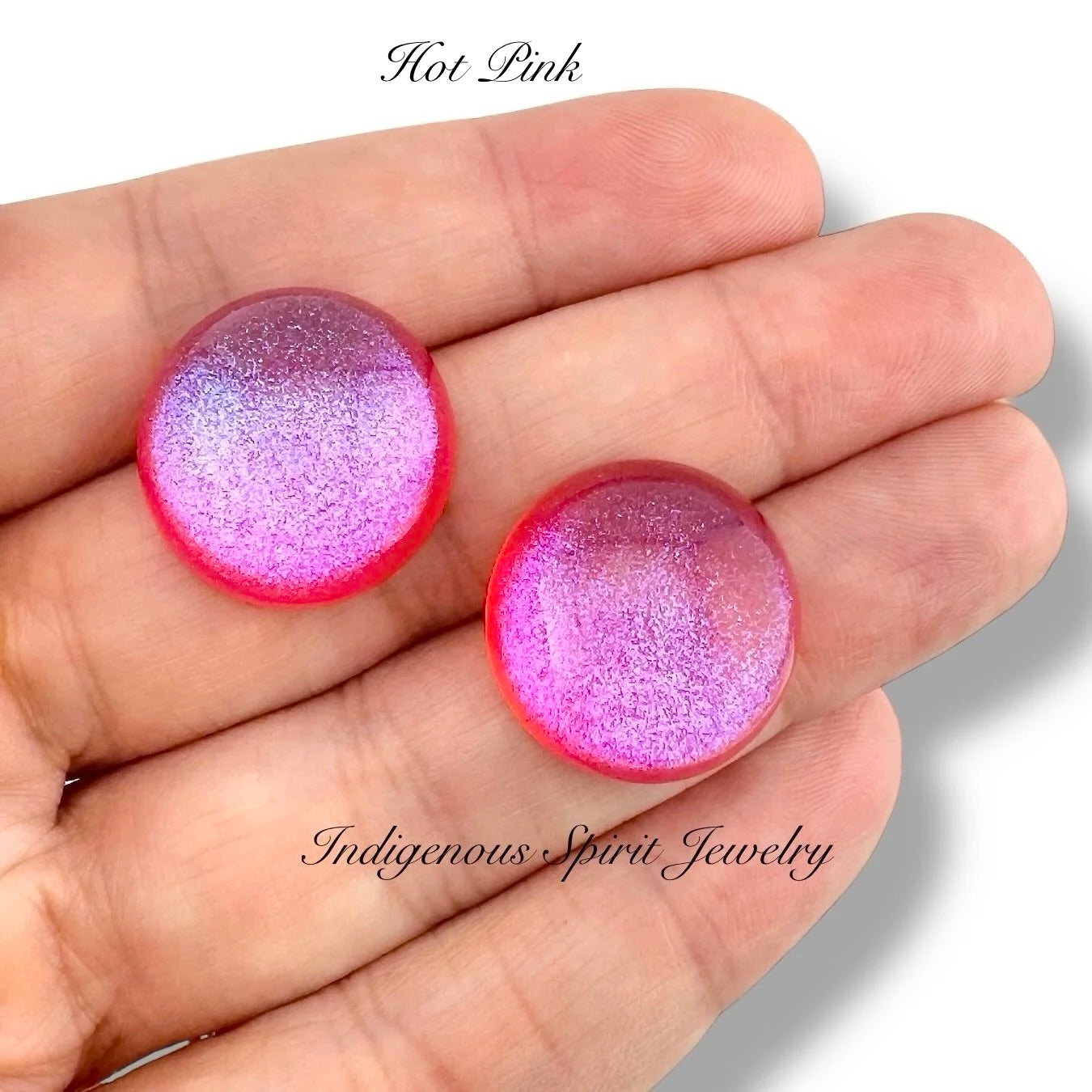 20mm Lab Created Glitter Resin Cabochons