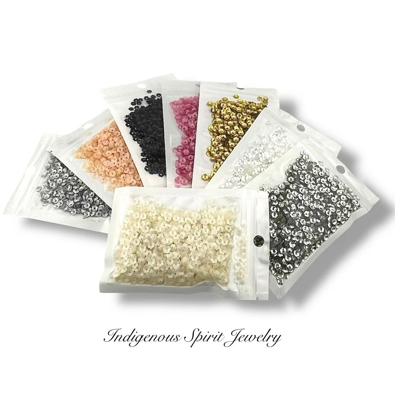 5mm Flower Cut Sequins - 8 Plain Colours