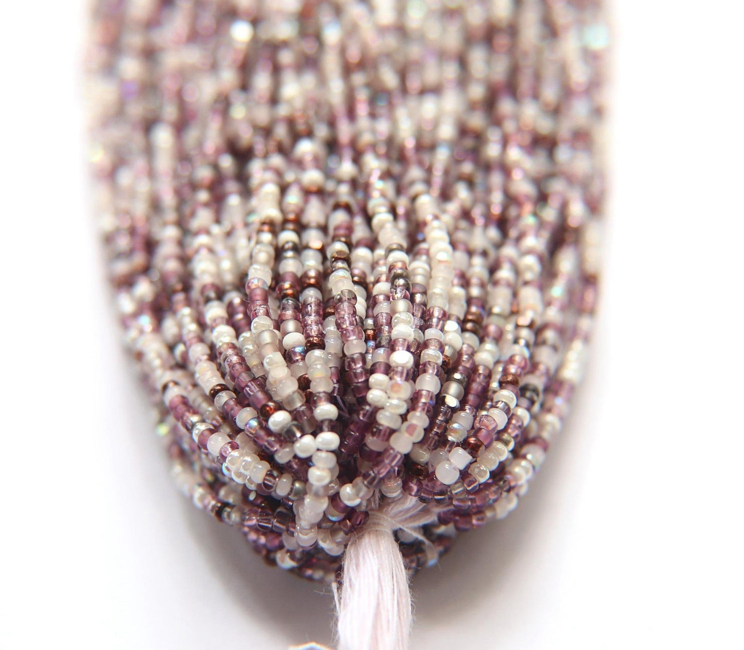White Lilac Lavender Purple Designer Mix Charlotte Cut Beads (11/0)