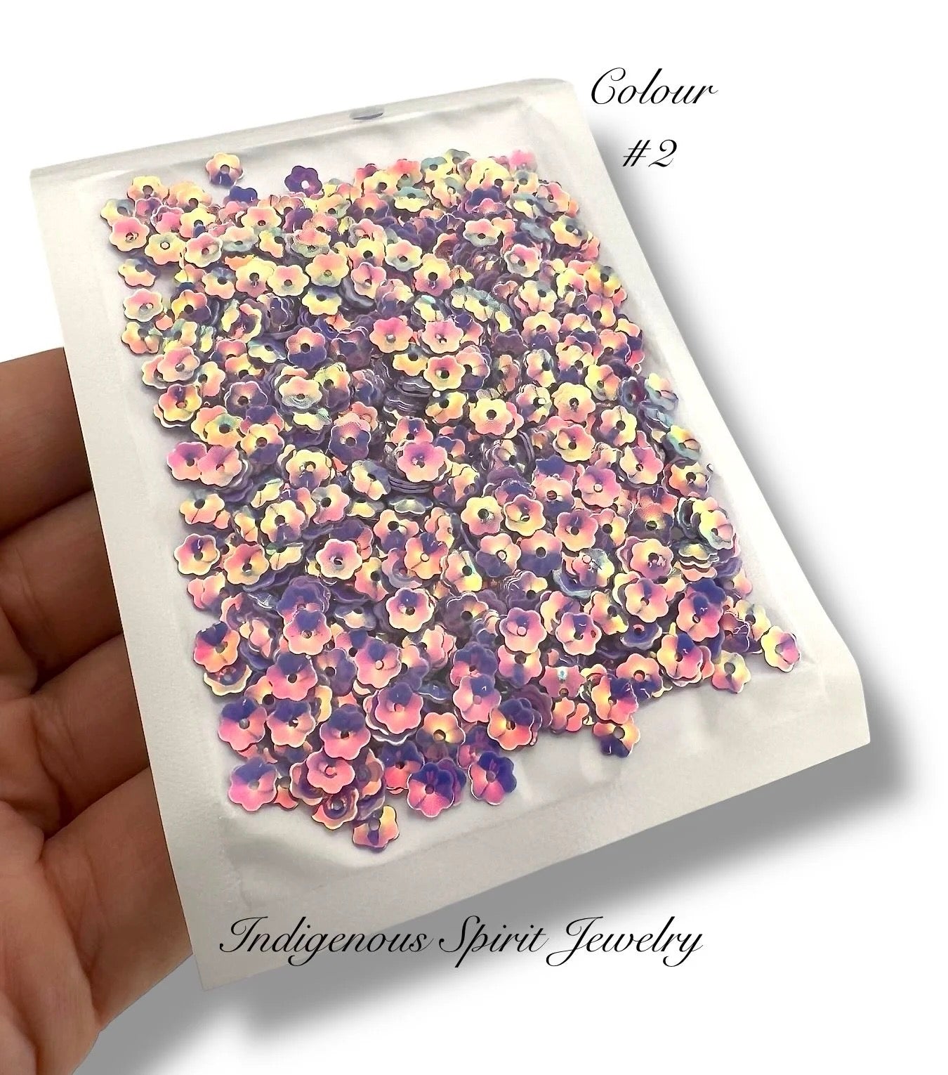 5mm Flower Cut Sequins - 20 AB Colours