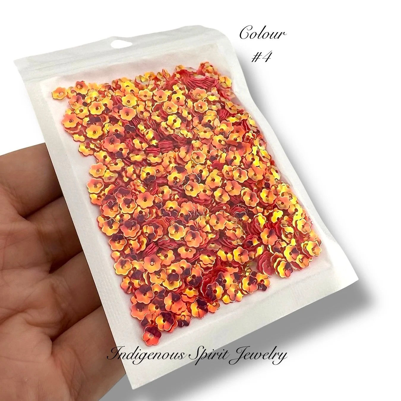 5mm Flower Cut Sequins - 20 AB Colours