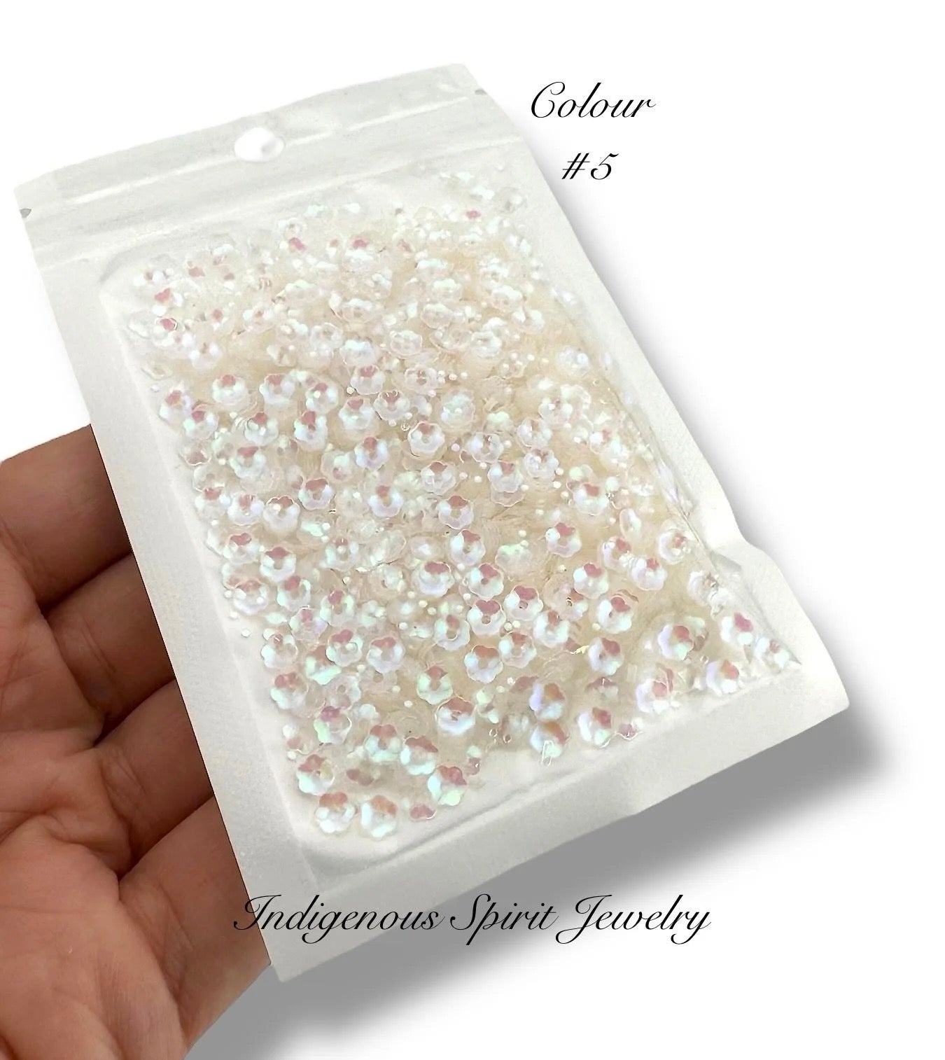 5mm Flower Cut Sequins - 20 AB Colours