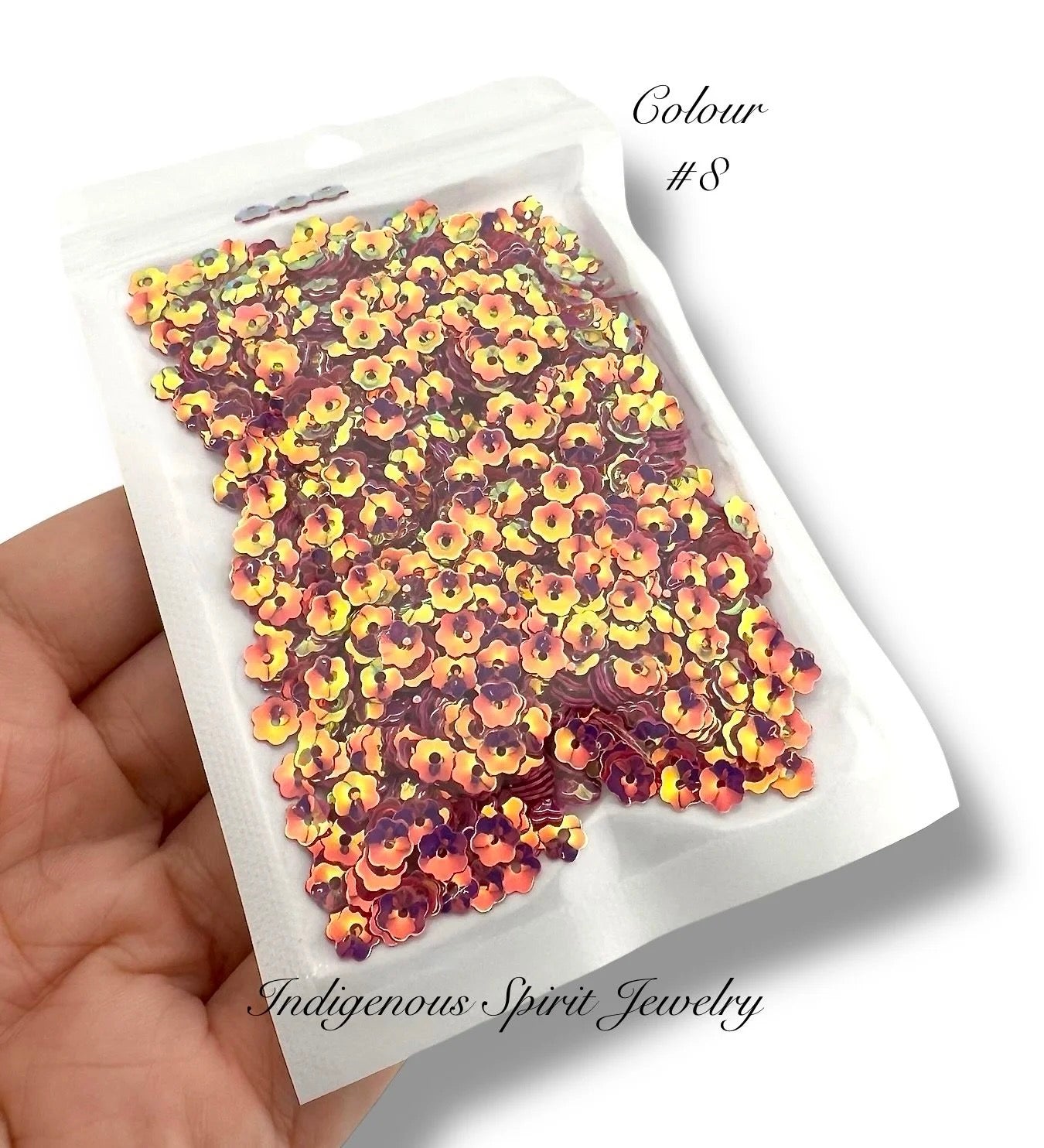 5mm Flower Cut Sequins - 20 AB Colours