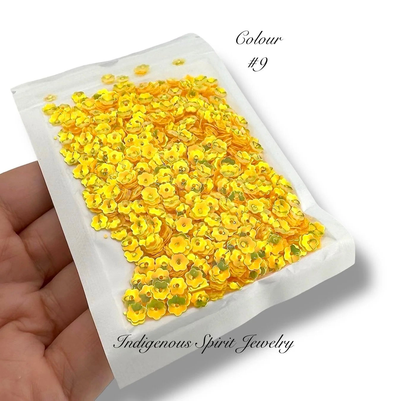 5mm Flower Cut Sequins - 20 AB Colours