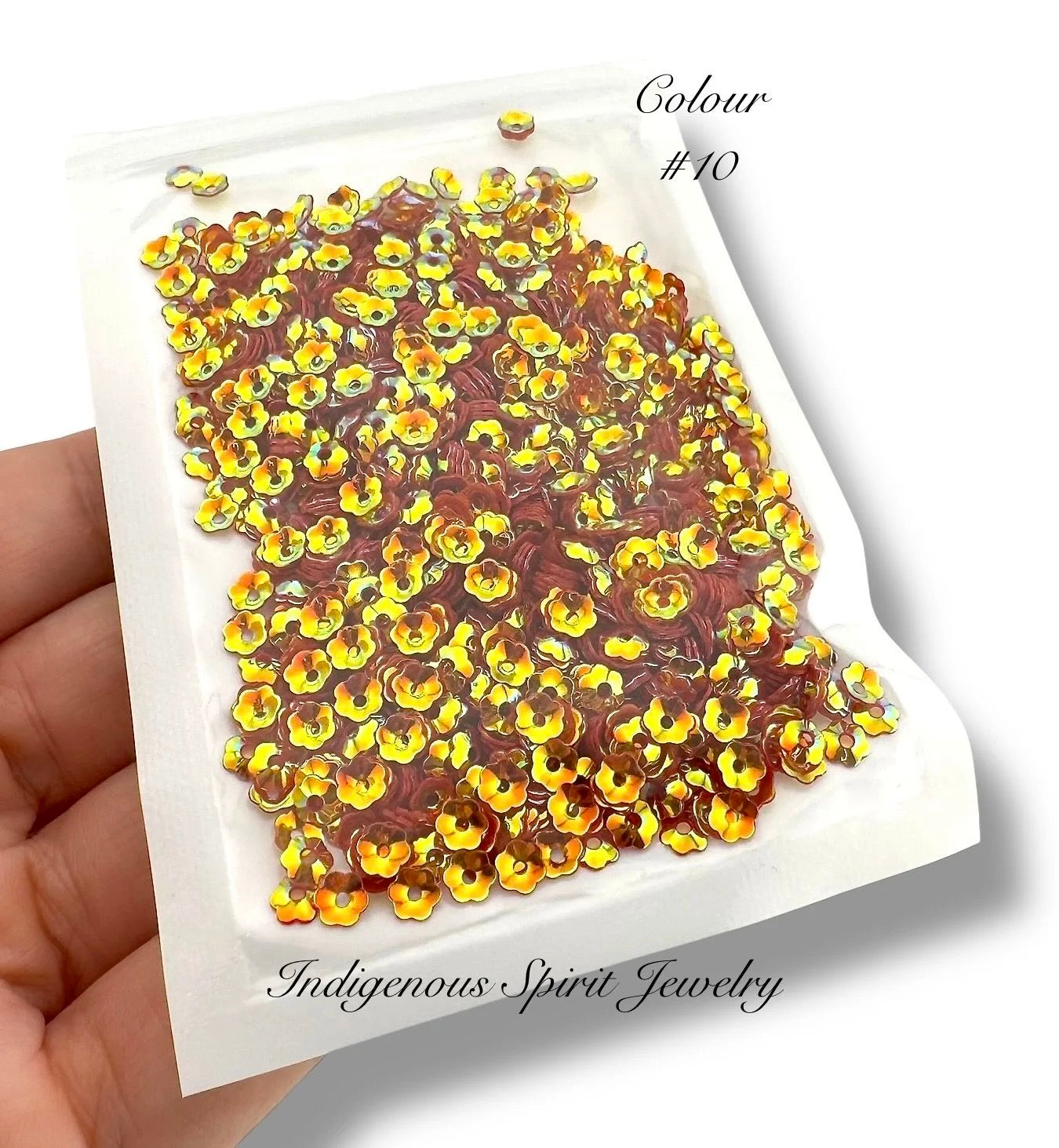 5mm Flower Cut Sequins - 20 AB Colours