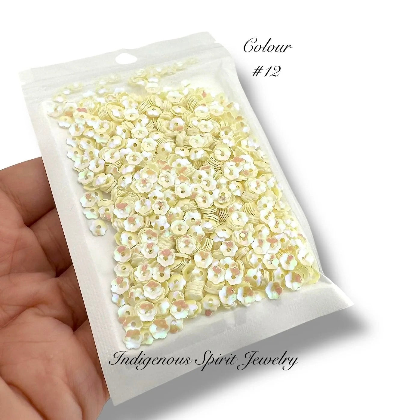 5mm Flower Cut Sequins - 20 AB Colours