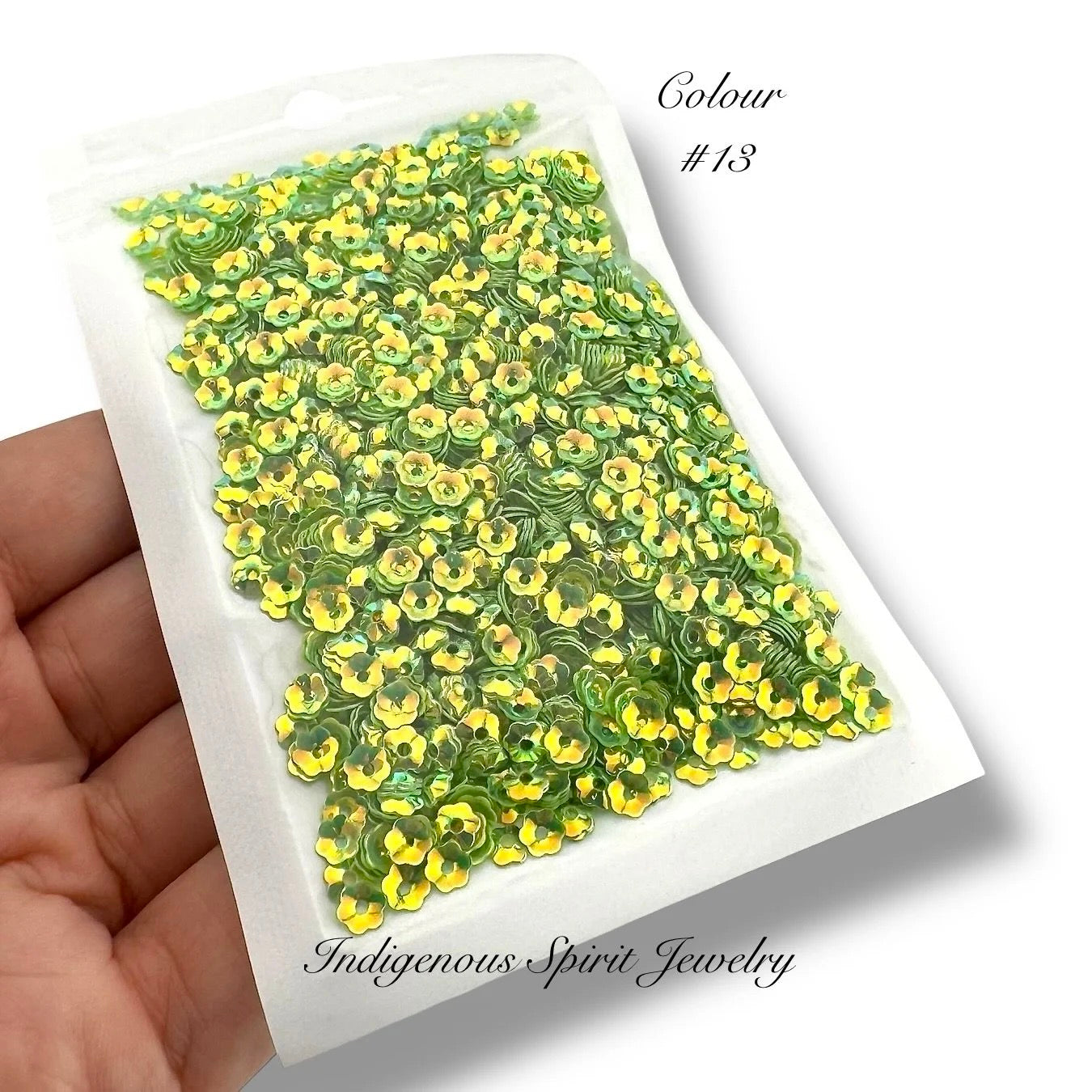 5mm Flower Cut Sequins - 20 AB Colours