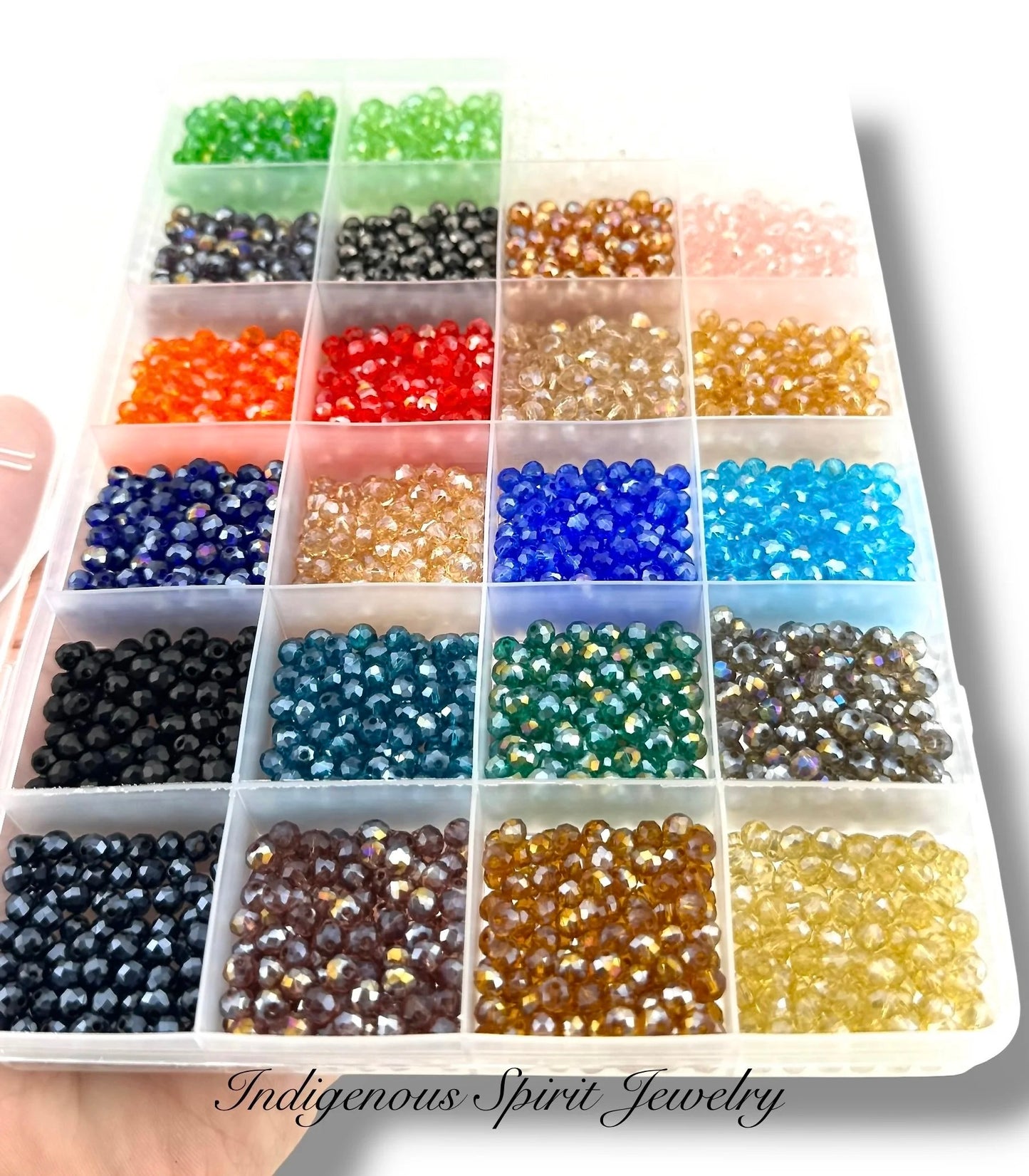 4mm Glass Bicone Bead set (4800 pieces per box!)