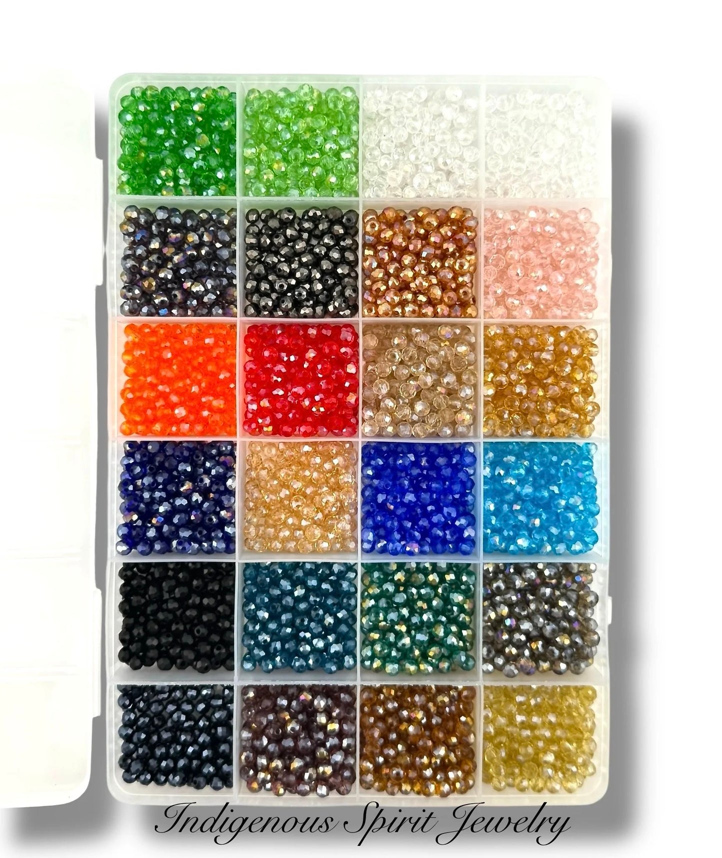 4mm Glass Bicone Bead set (4800 pieces per box!)
