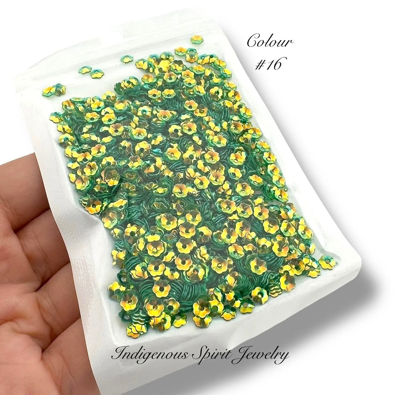 5mm Flower Cut Sequins - 20 AB Colours