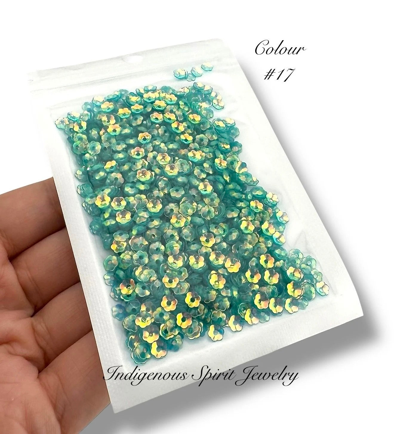 5mm Flower Cut Sequins - 20 AB Colours