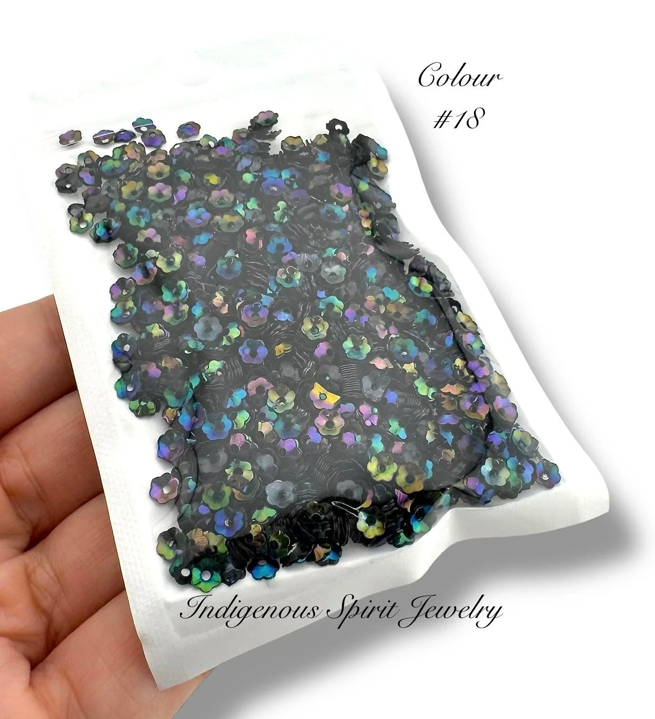 5mm Flower Cut Sequins - 20 AB Colours