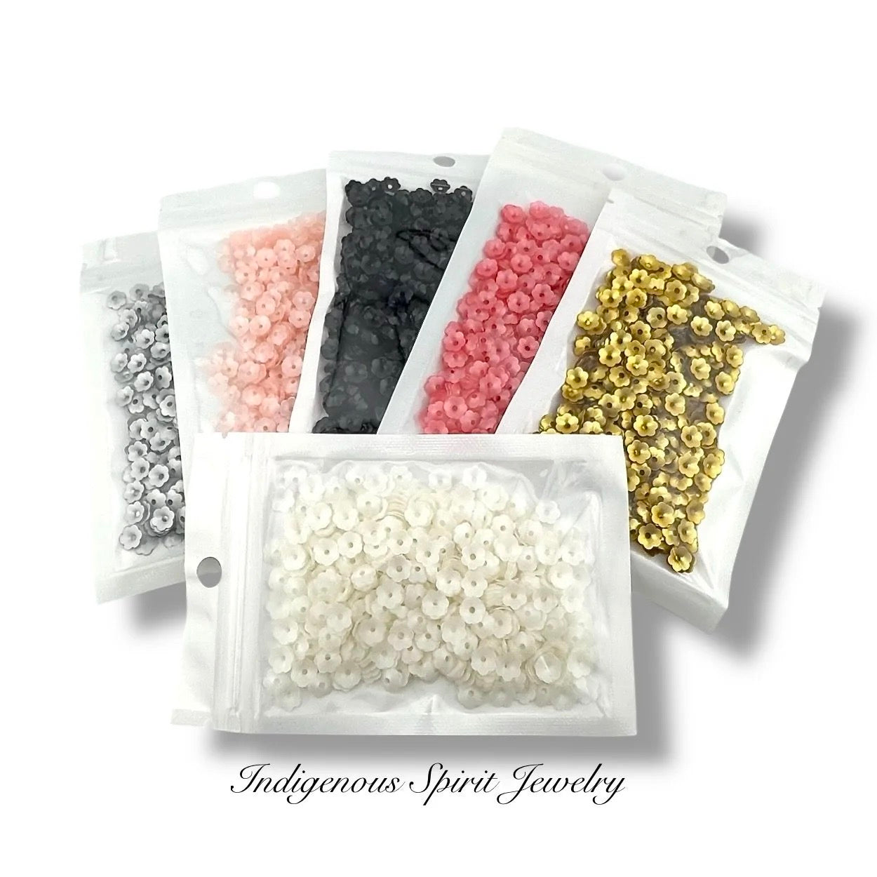 6mm Flower Cut Sequins - 8 Plain Colours