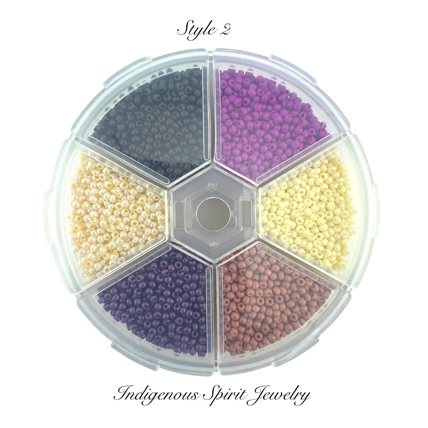 Style 2 - Fancy Glass Bead - 6 colour box set