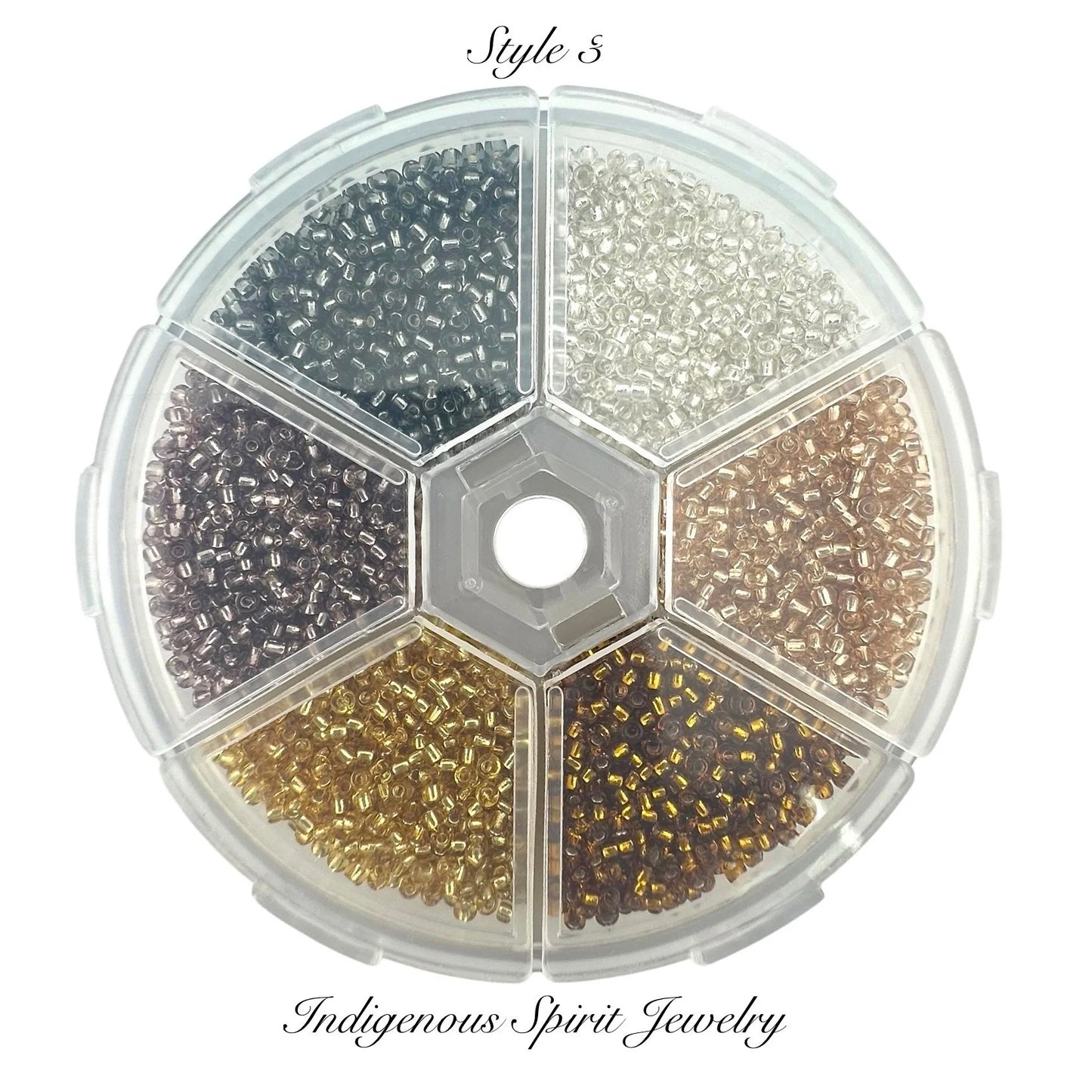 Style 3 - Fancy Glass Bead - 6 colour box set