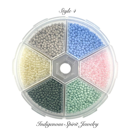 Style 4 - Fancy Glass Bead - 6 colour box set