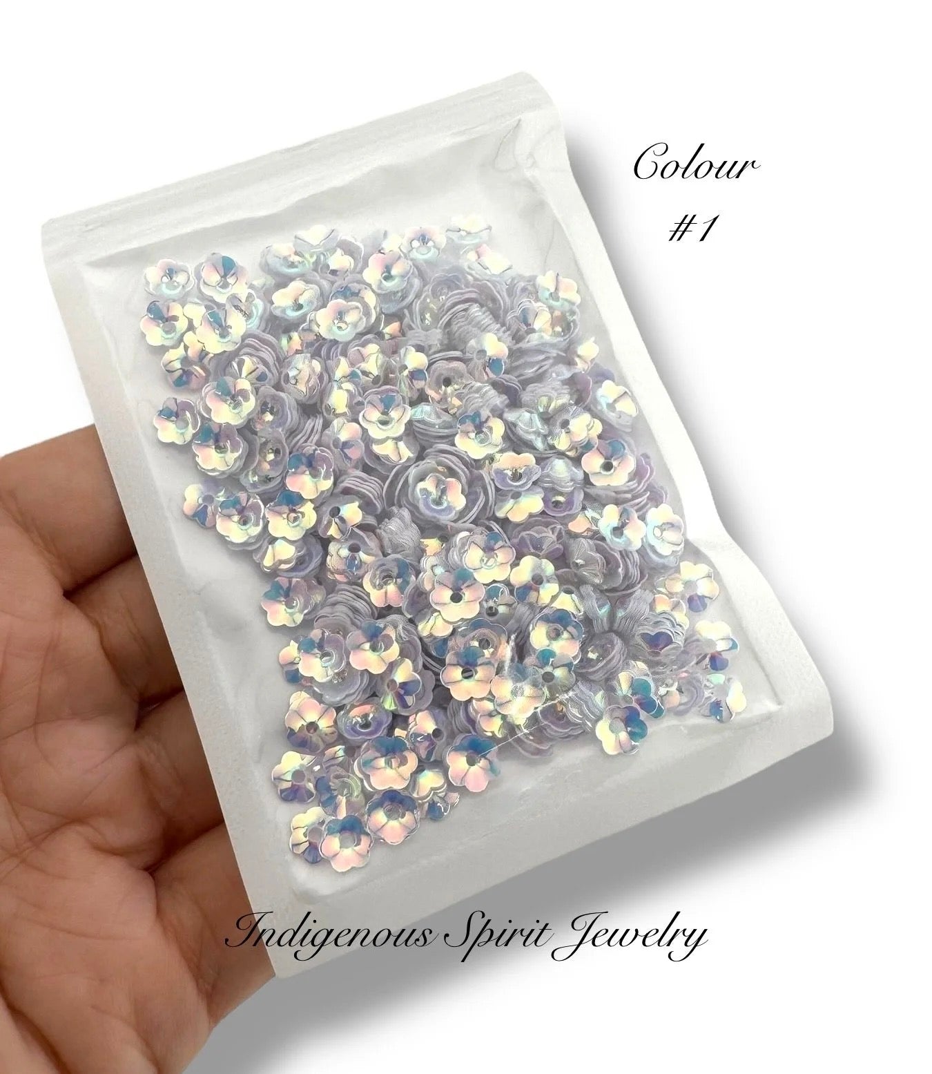 6mm Flower Cut Sequins - 20 AB Colours
