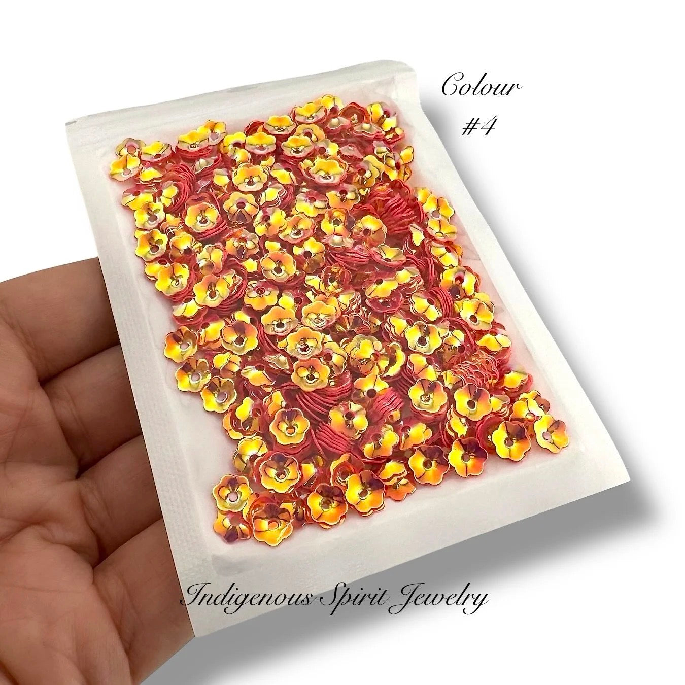 6mm Flower Cut Sequins - 20 AB Colours