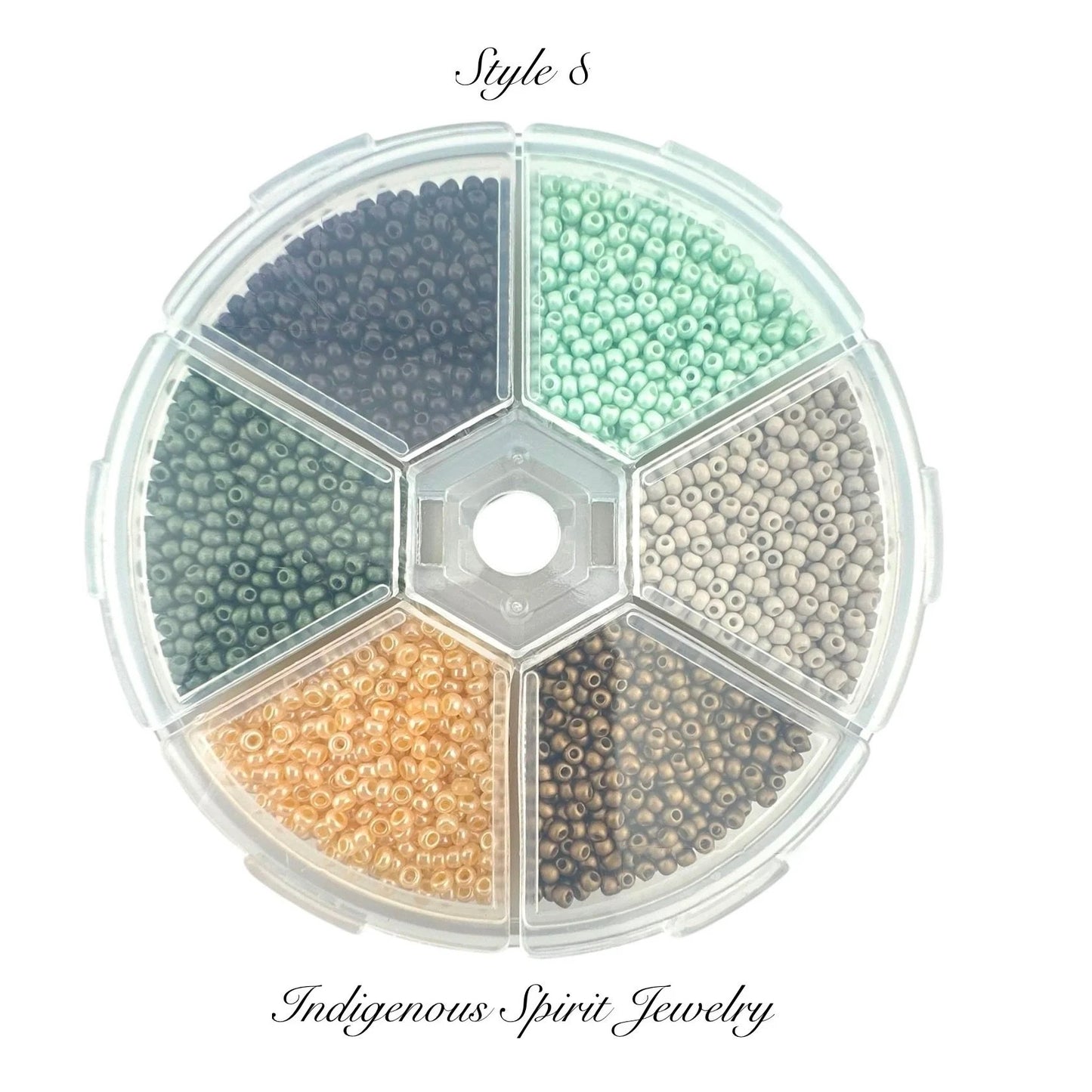 Style 8 - Fancy Glass Bead - 6 colour box set