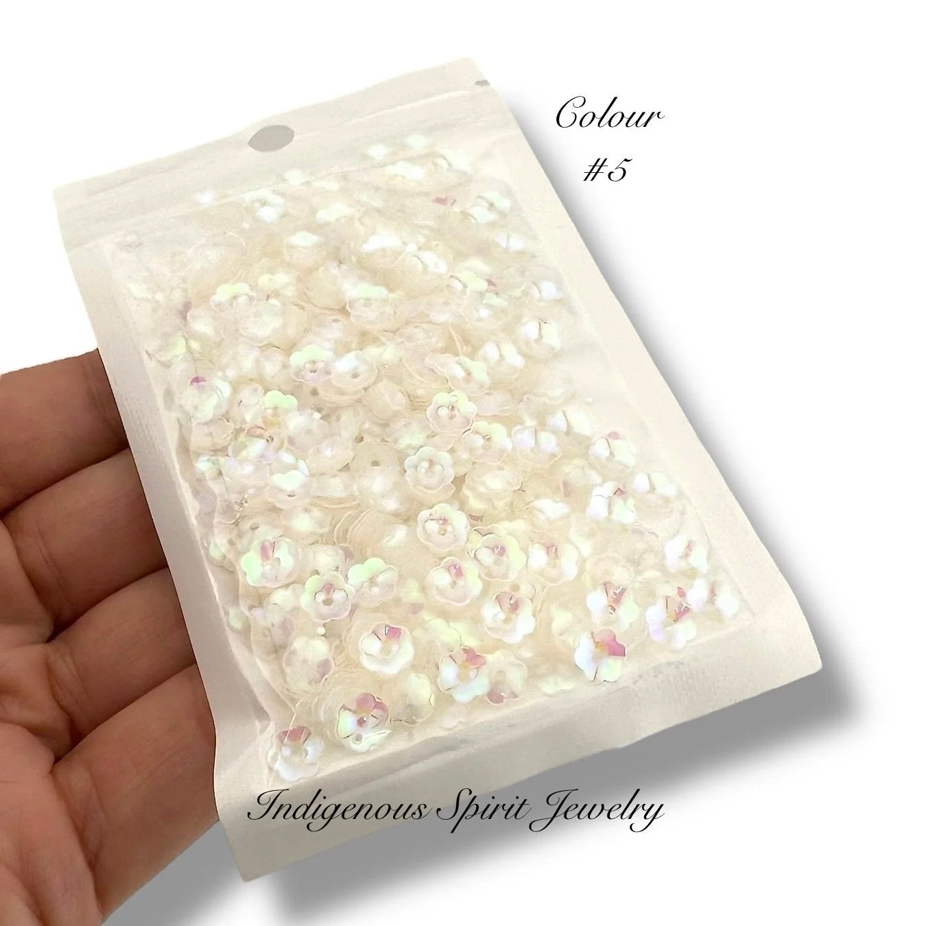 6mm Flower Cut Sequins - 20 AB Colours