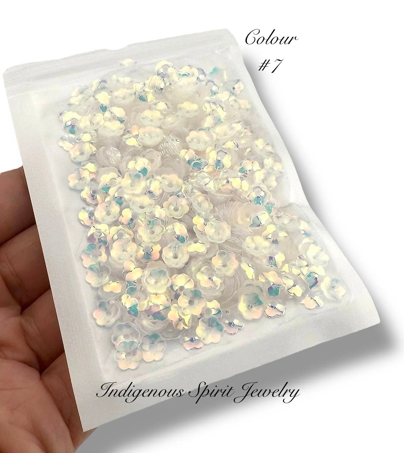 6mm Flower Cut Sequins - 20 AB Colours