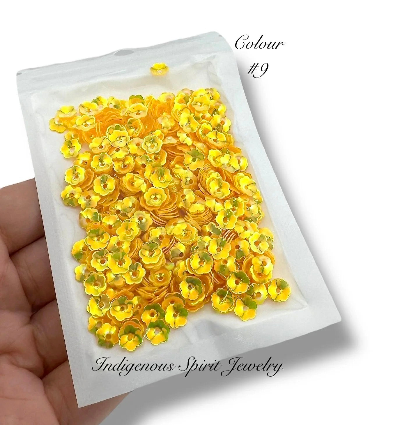 6mm Flower Cut Sequins - 20 AB Colours