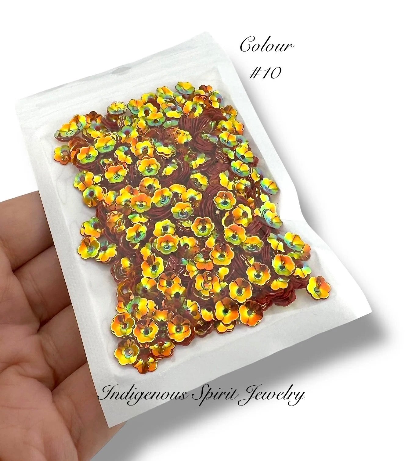 6mm Flower Cut Sequins - 20 AB Colours