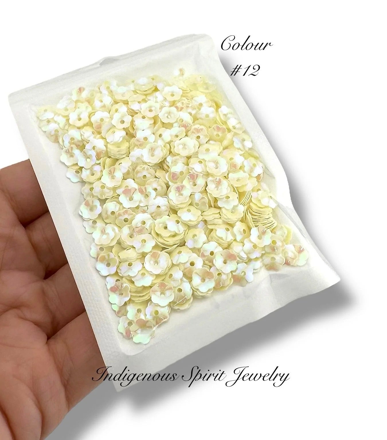 6mm Flower Cut Sequins - 20 AB Colours