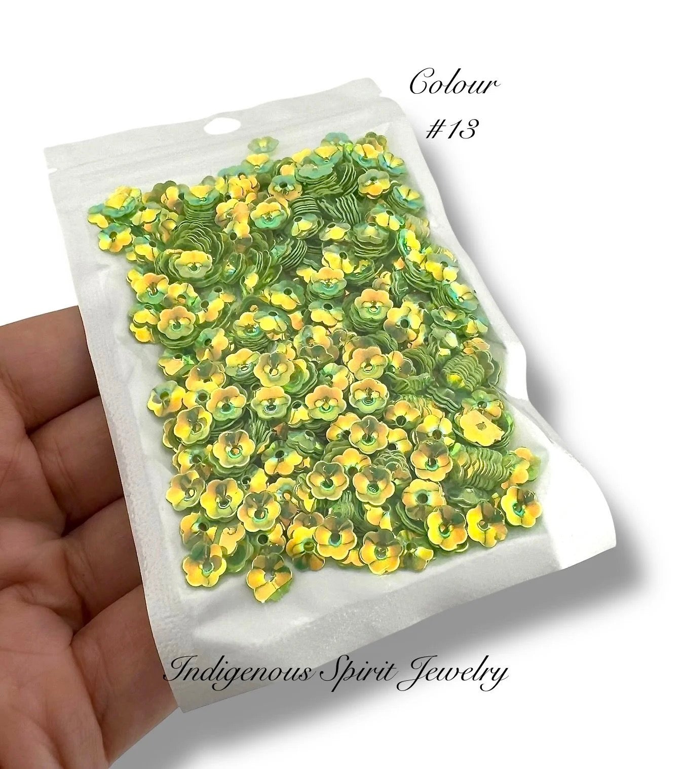 6mm Flower Cut Sequins - 20 AB Colours