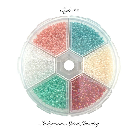 Style 14 - Fancy Glass Bead - 6 colour box set