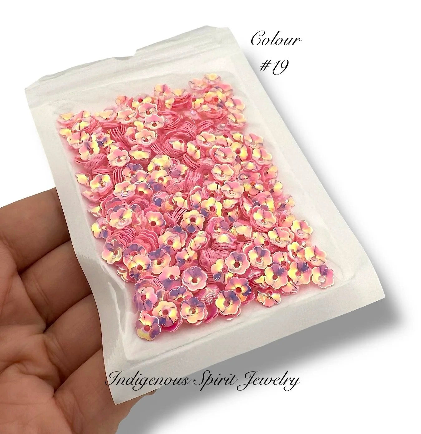 6mm Flower Cut Sequins - 20 AB Colours