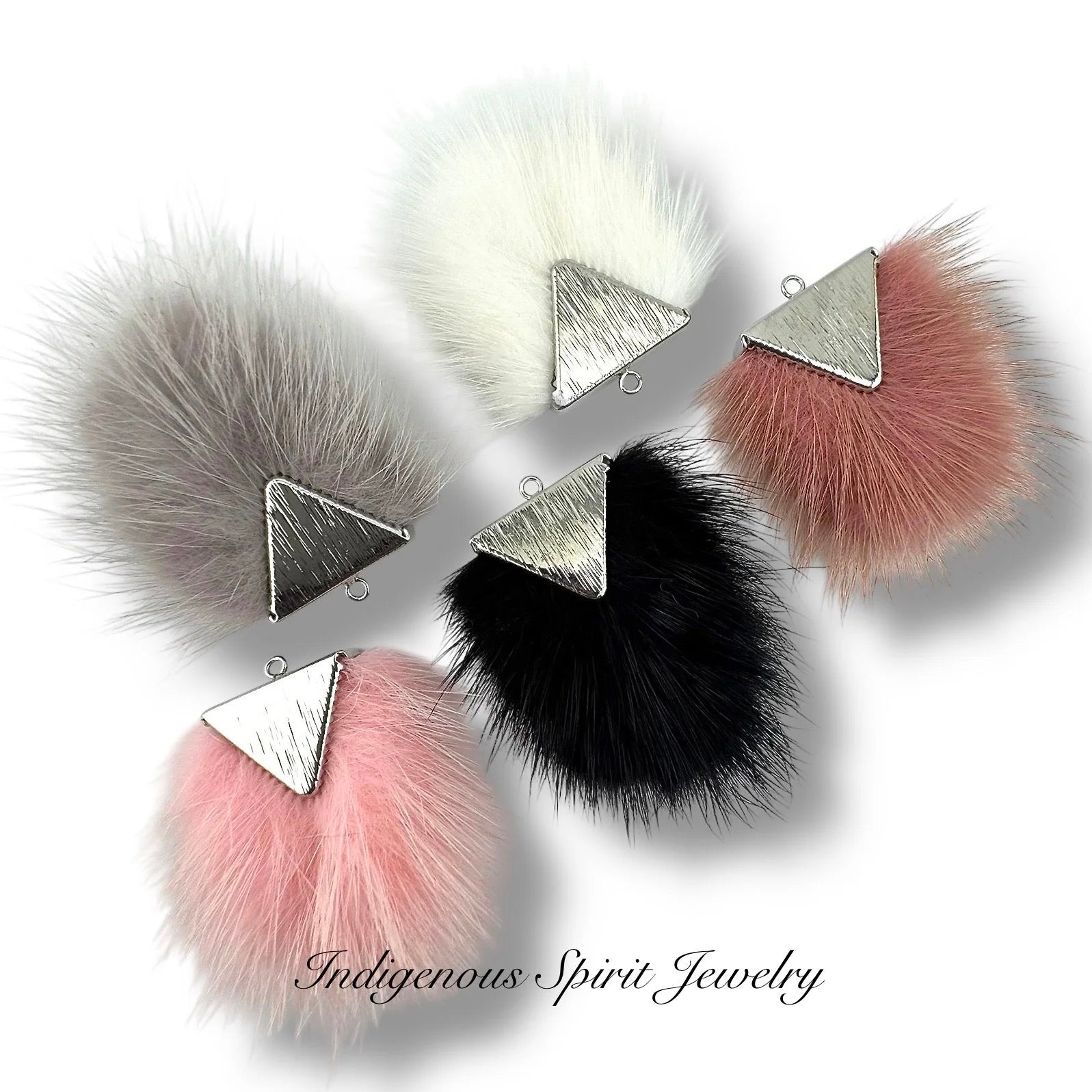 Silver Base - Mini Mink Fur Connectors – Indigenous Jewelry Supplies