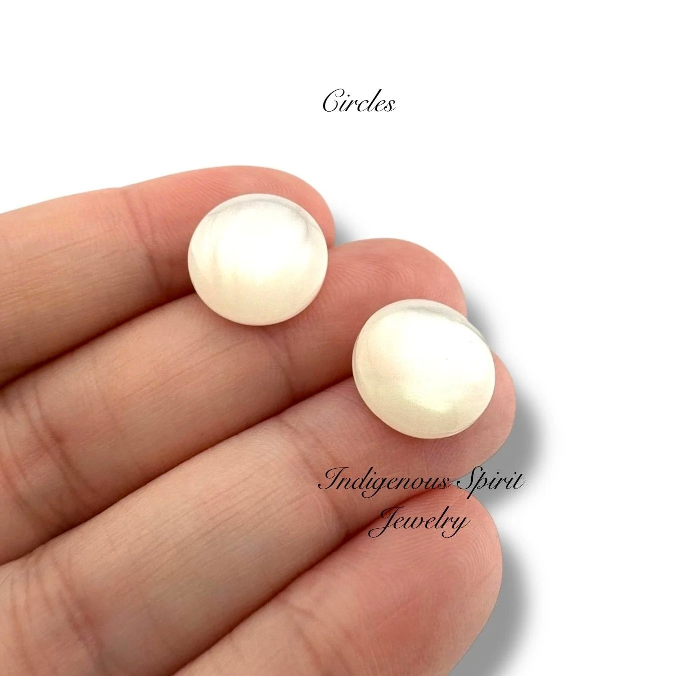 Pearlescent Imitation Shell, Resin Cabochons