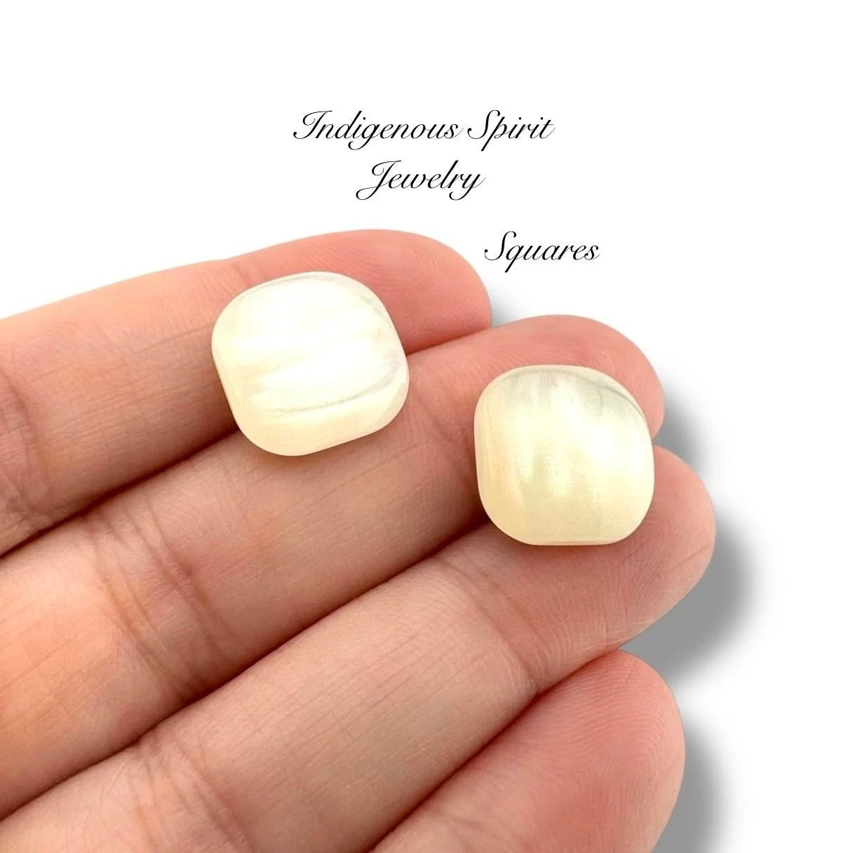 Pearlescent Imitation Shell, Resin Cabochons