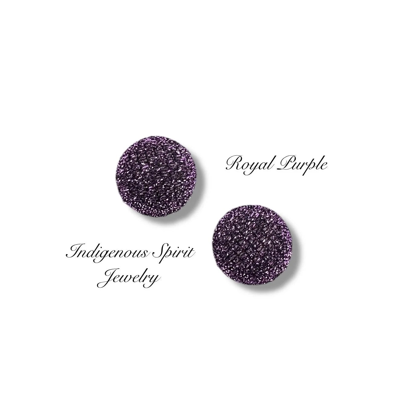 15mm Glitter Fabric Circle Cabochons