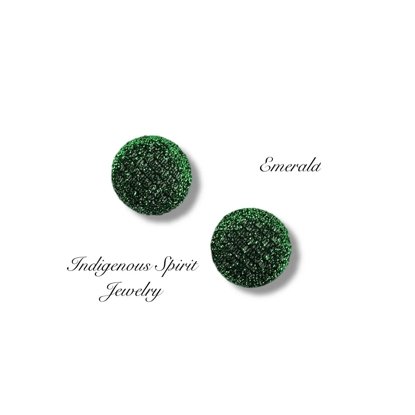 15mm Glitter Fabric Circle Cabochons