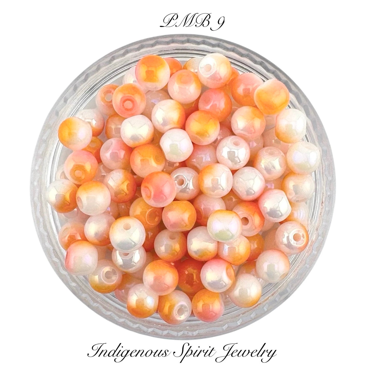 4mm Multi-coloured Glass Pearls