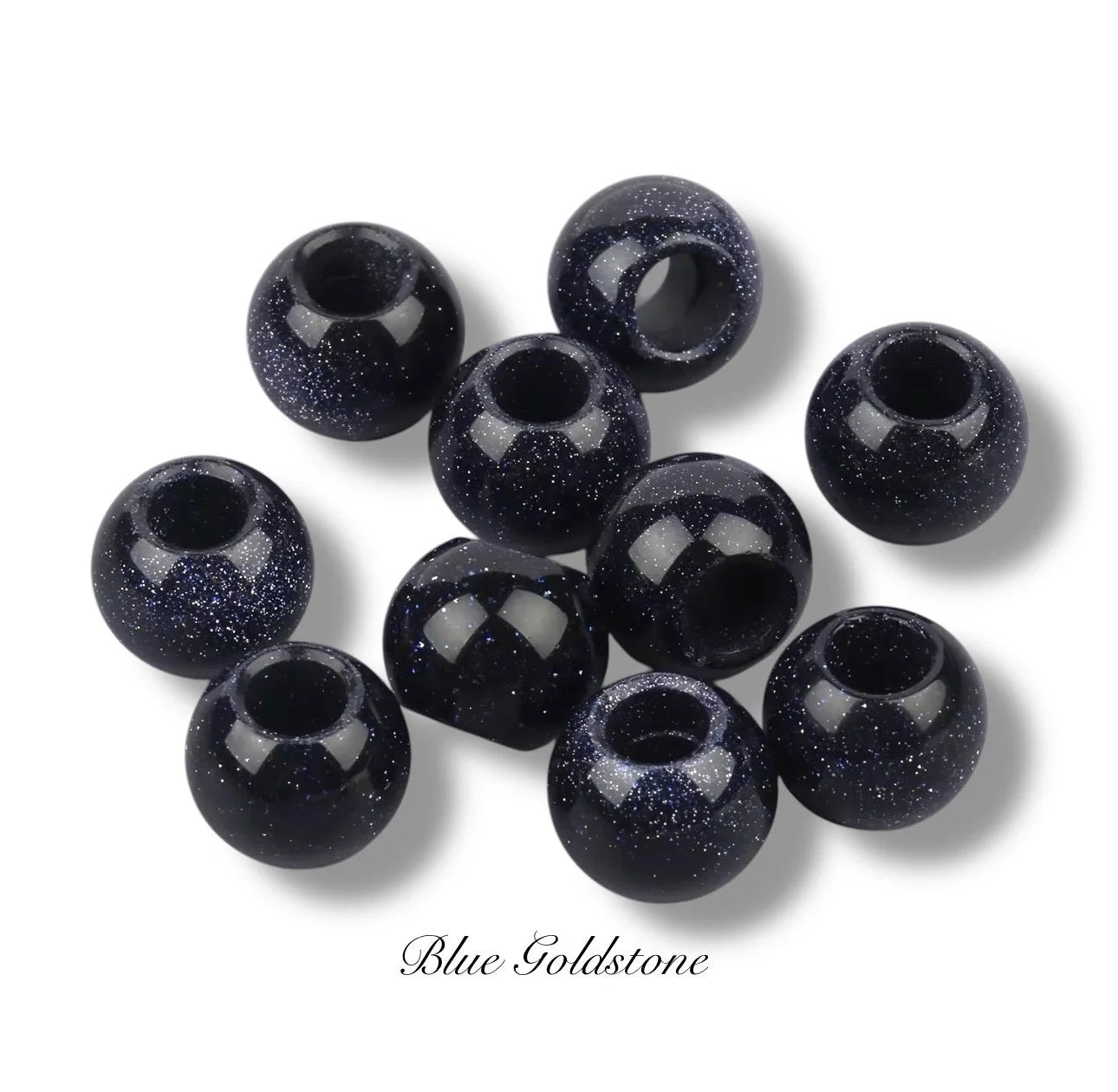 Authentic Gemstone Large Hole Pony Beads