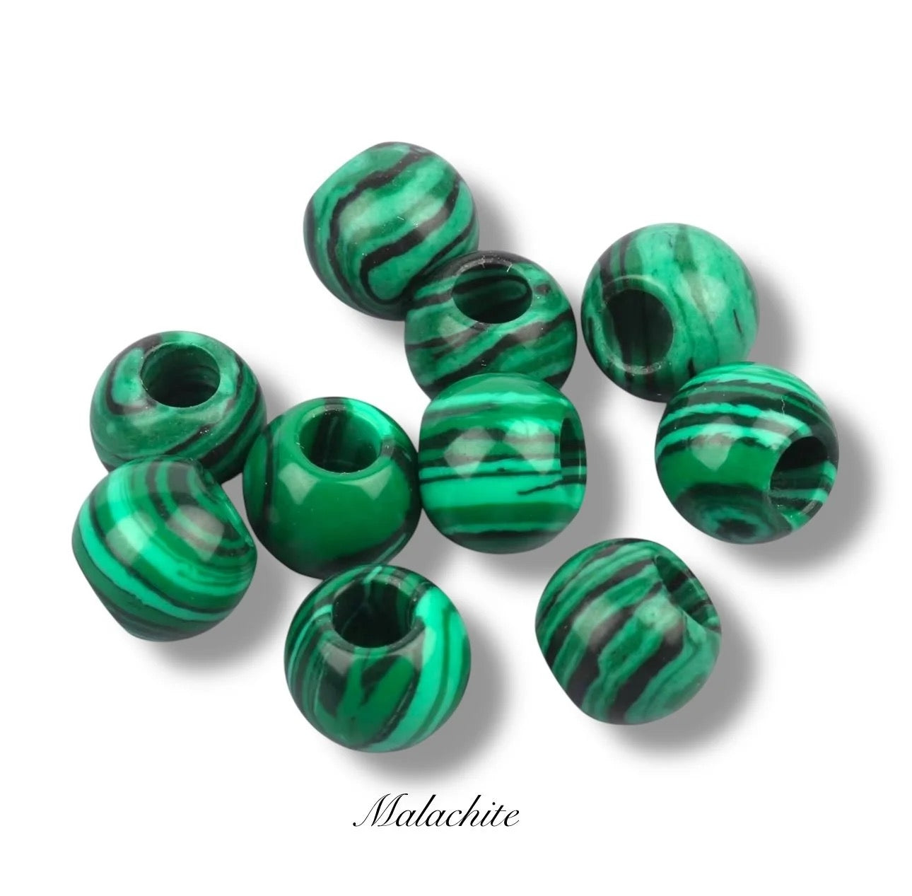 Authentic Gemstone Large Hole Pony Beads