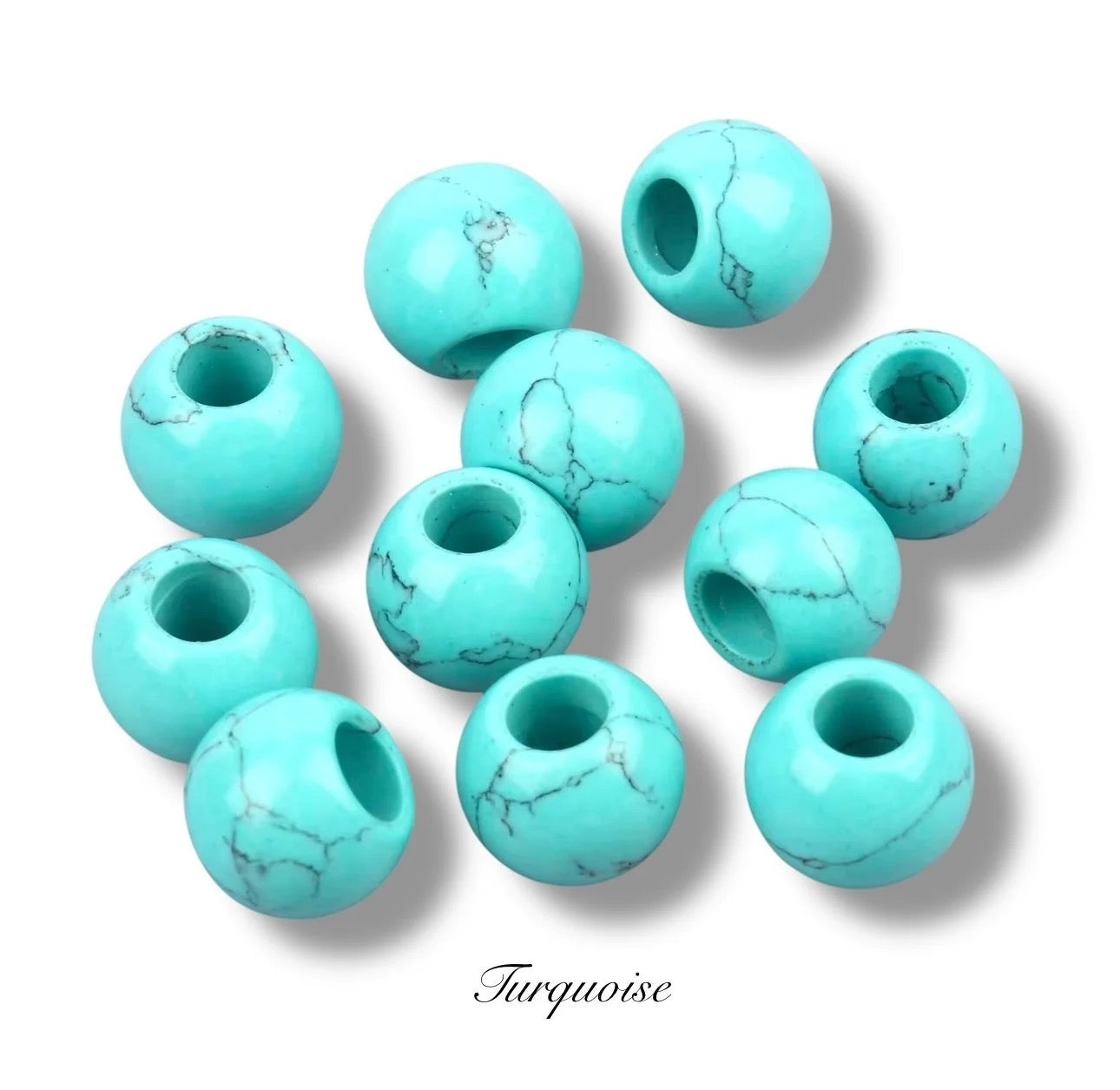 Authentic Gemstone Large Hole Pony Beads