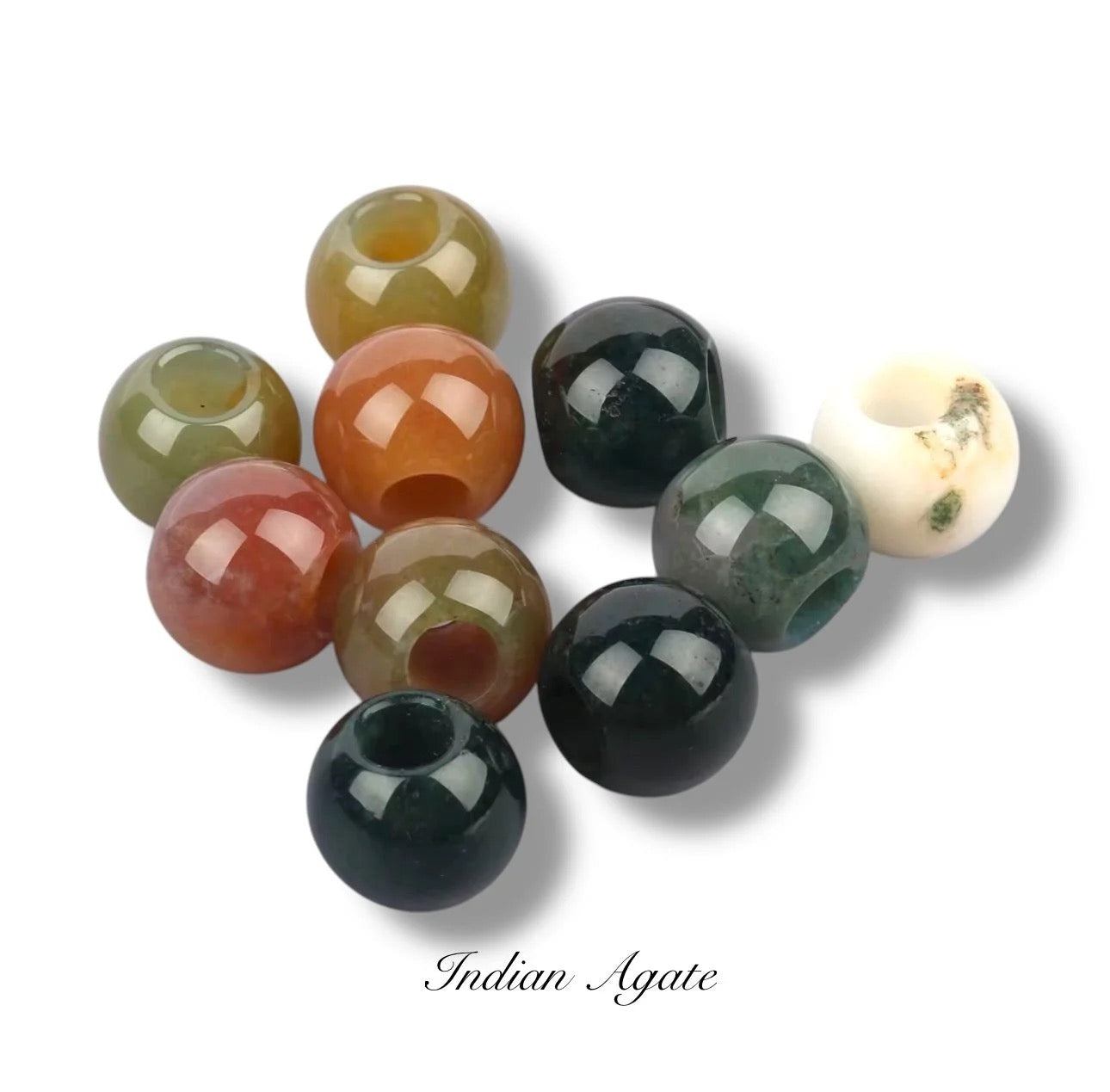Authentic Gemstone Large Hole Pony Beads