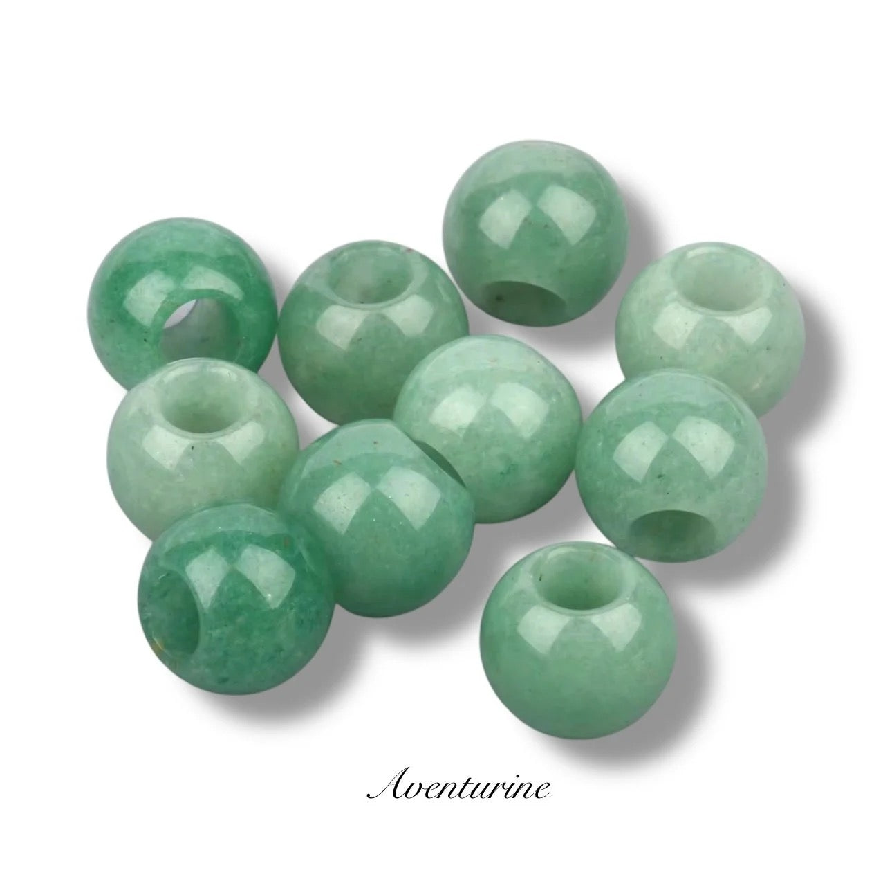 Authentic Gemstone Large Hole Pony Beads