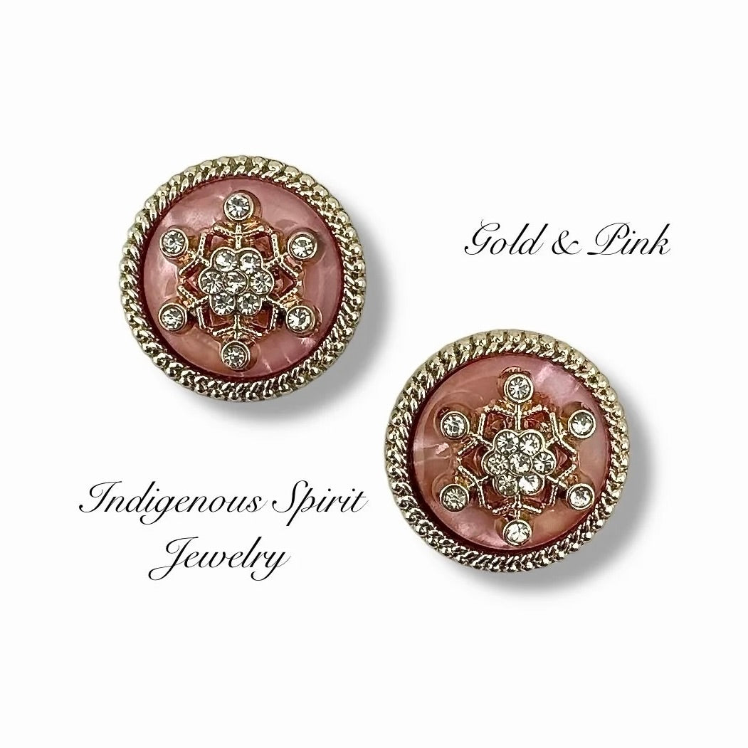 Repurposed Button Snowflake Cabochons