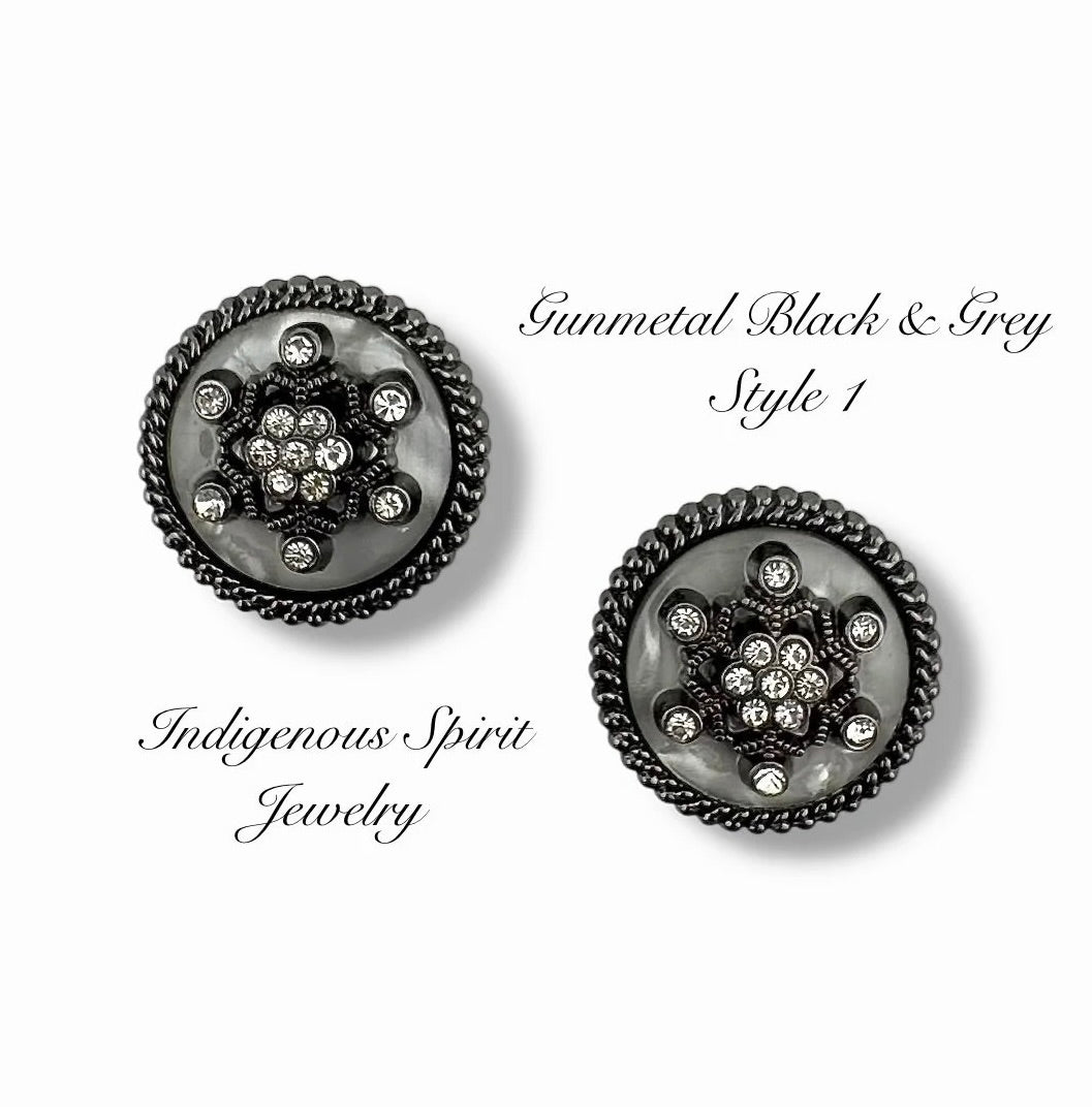 Repurposed Button Snowflake Cabochons