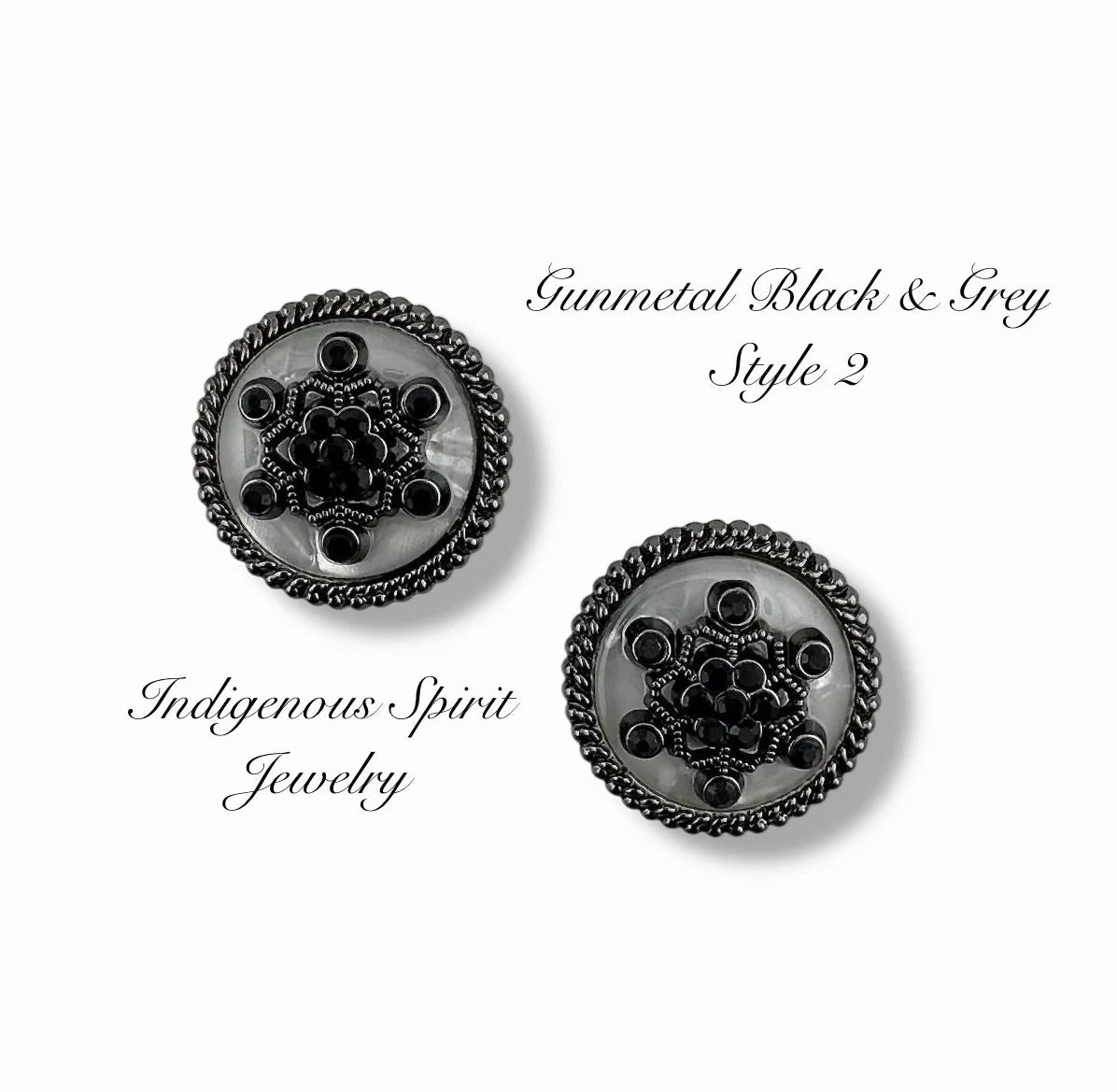 Repurposed Button Snowflake Cabochons