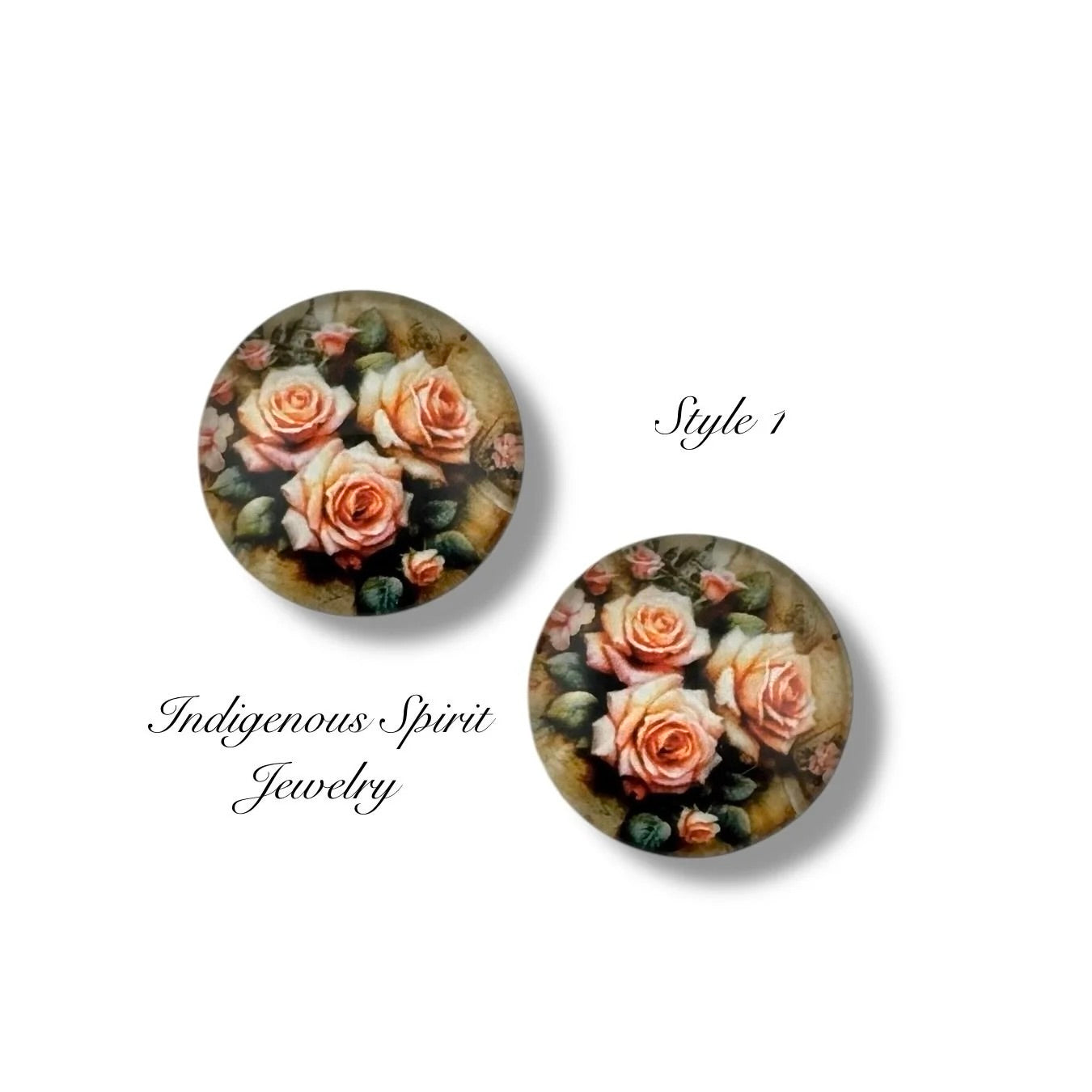 Donna's Personal Flower Picks Glass Cabochons (18mm)