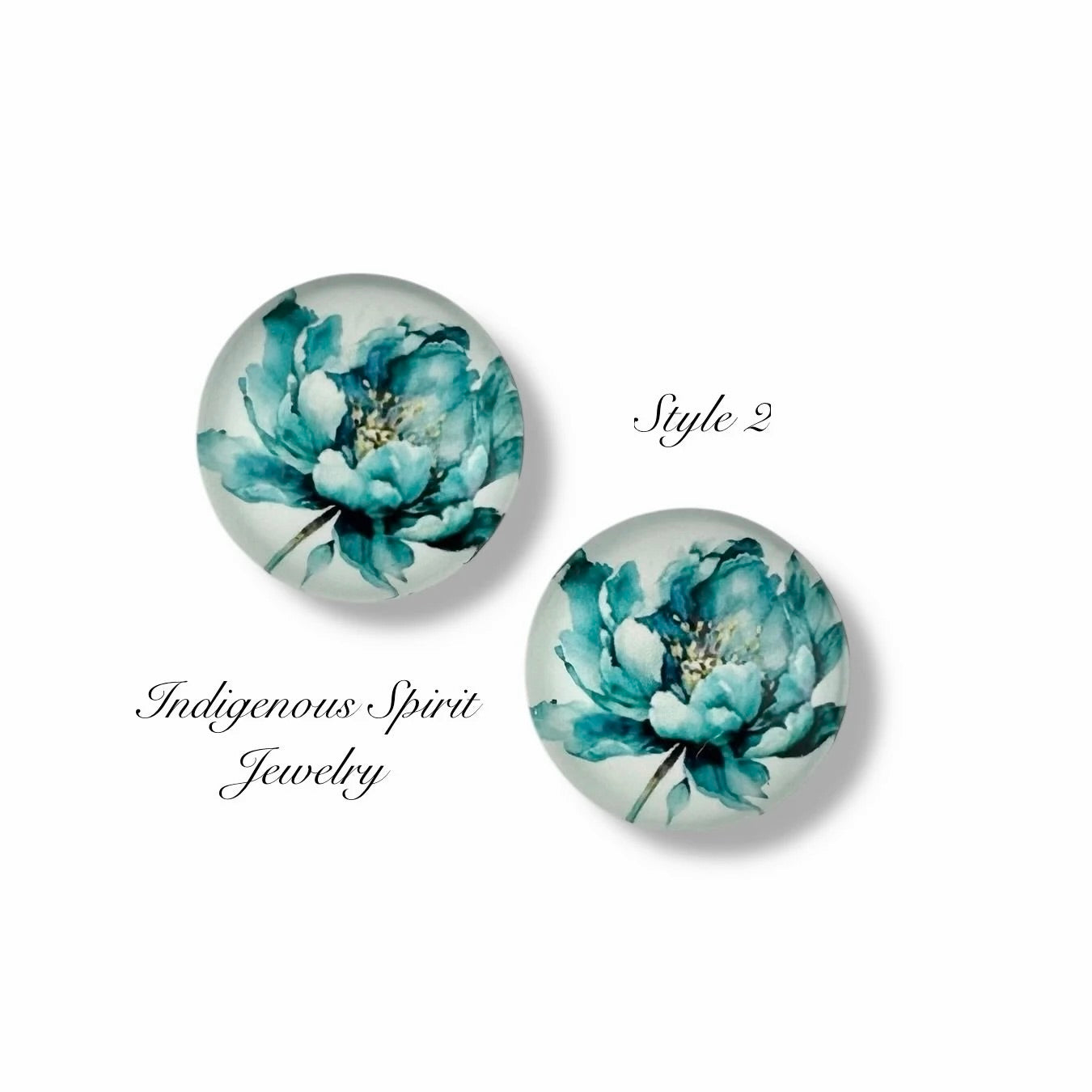 Donna's Personal Flower Picks Glass Cabochons (18mm)